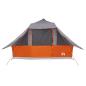 Preview: Tipi Zelt mit Dach Grau und Orange 364 x 281 x 257 cm Taft