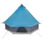 Preview: Familienzelt Tipi Blau 8-Personen wasserdicht