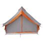 Preview: Familienzelt Tipi Grau und Orange 8-Personen Wasserdicht
