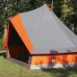 Preview: Familienzelt Tipi Grau und Orange 8-Personen Wasserdicht