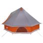 Preview: Familienzelt Tipi Grau und Orange 8-Personen Wasserdicht