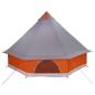 Preview: Familienzelt Tipi Grau und Orange 8-Personen Wasserdicht