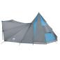 Preview: Familienzelt Tipi Blau 12-Personen wasserdicht