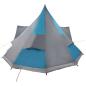 Preview: Familienzelt Tipi Blau 12-Personen wasserdicht