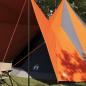 Preview: Familienzelt Tipi Grau und Orange 12-Personen Wasserdicht