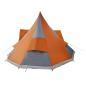 Preview: Familienzelt Tipi Grau und Orange 12-Personen Wasserdicht
