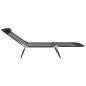 Preview: Faltbare Sonnenliege mit Kopfstütze Schwarz Textilene