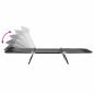 Preview: 2 Stück Klappbare Sonnenliege mit Kopfstütze Schwarz Textilene