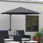 Preview: ARDEBO.de - Patio-Regenschirm Anthrazit Pulverbeschichteter Stahl, Polyester