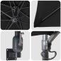 Preview: Terrassenschirm Schwarz Polyester, Stahl Groß Kippbar