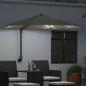Preview: Wandmontierter Gartenparasol mit LEDs Sand 248 cm