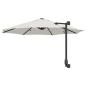Preview: Wandmontierter Gartenparasol mit LEDs Sand 248 cm