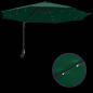 Preview: Wandmontierter Gartenparasol mit LEDs Grün 248 cm