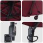 Preview: Wandmontierter Gartenparasol mit LEDs Bordeaux rot 248 cm