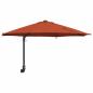 Preview: Wandgartenparasol mit LEDs Terrakotta 248 cm
