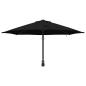 Preview: Wandmontierter Gartenparasol mit LEDs Schwarz 248 cm
