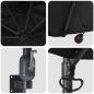 Preview: Wandmontierter Gartenparasol mit LEDs Schwarz 248 cm