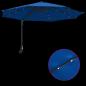 Preview: Wandmontierter Gartenparasol mit LEDs Azurblau 248 cm