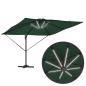 Preview: Freischwingender Roma Parasol mit LEDs Grün 286x285x270 cm Aluminium