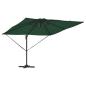 Preview: Freischwingender Roma Parasol mit LEDs Grün 286x285x270 cm Aluminium