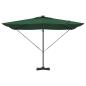 Preview: Freischwingender Roma Parasol mit LEDs Grün 286x285x270 cm Aluminium