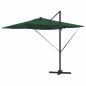 Preview: Freischwingender Roma Parasol mit LEDs Grün 286x285x270 cm Aluminium