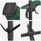 Preview: Freischwingender Roma Parasol mit LEDs Grün 286x285x270 cm Aluminium