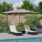 Preview: ARDEBO.de - Freischwingender Roma Parasol mit LEDs Taupe 286x285x270 cm Aluminium