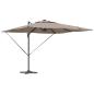 Preview: Freischwingender Roma Parasol mit LEDs Taupe 286x285x270 cm Aluminium