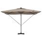 Preview: Freischwingender Roma Parasol mit LEDs Taupe 286x285x270 cm Aluminium