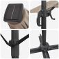 Preview: Freischwingender Roma Parasol mit LEDs Taupe 286x285x270 cm Aluminium