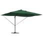 Preview: Freischwingender Roma Parasol mit LEDs Grün 352x251x265 cm Aluminium