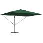Preview: Freischwingender Roma Parasol mit LEDs Grün 352x251x265 cm Aluminium