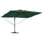 Preview: Freischwingender Roma Parasol mit LEDs Grün 352x251x265 cm Aluminium