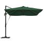 Preview: Freischwingender Roma Parasol mit LEDs Grün 352x251x265 cm Aluminium