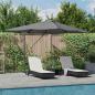 Preview: ARDEBO.de - Freischwingender Roma-Parasol mit LEDs Anthrazit 352x251x265 cm Aluminium