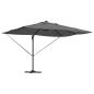 Preview: Freischwingender Roma-Parasol mit LEDs Anthrazit 352x251x265 cm Aluminium