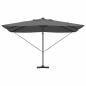 Preview: Freischwingender Roma-Parasol mit LEDs Anthrazit 352x251x265 cm Aluminium