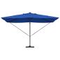 Preview: Freischwingende Roma Sonnenschirm mit LEDs Azure Blau 352x251x265 cm Aluminium