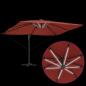 Preview: Freischwingender Roma Sonnenschirm mit LEDs Terrakotta 352x251x265 cm Aluminium
