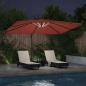 Preview: Freischwingender Roma Sonnenschirm mit LEDs Terrakotta 352x251x265 cm Aluminium