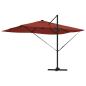 Preview: Freischwingender Roma Sonnenschirm mit LEDs Terrakotta 352x251x265 cm Aluminium