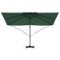 Preview: Grüner Cantilever-Sonnenschirm Grün Polyestergewebe und Metallrahmen