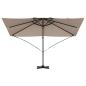 Preview: Freischwingender Sonnenschirm Taupe Polyester Groß Faltbar