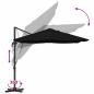 Preview: Cantilever-Sonnenschirm Schwarz Polyester mit Metallrahmen Groß