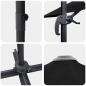Preview: Cantilever-Sonnenschirm Schwarz Polyester mit Metallrahmen Groß