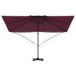 Preview: Großer Freischwingender Sonnenschirm Burgunderrot Polyester, Stahl