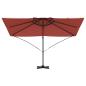 Preview: Freischwingender Sonnenschirm Terrakotta Polyester, Stahl Groß