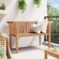 Preview: Gartenbank 127,5x52x80 cm Massivholz Teak