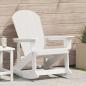 Preview: ARDEBO.de - Adirondack Schaukelstuhl Weiß 73.5x92x90 cm HDPE